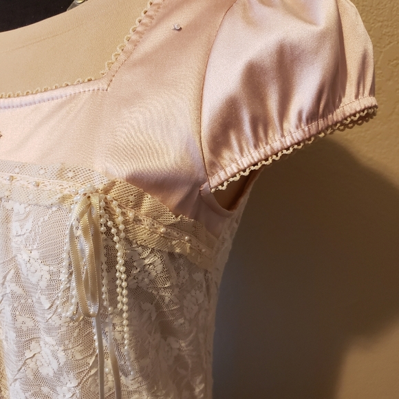 Women Vintage Lace one piece Party Dress - Picture 3 of 4